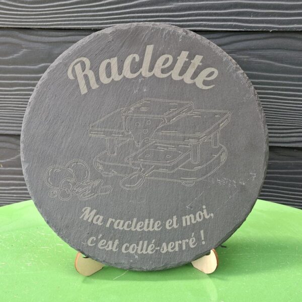 Gravure Raclette Ardoise Ronde