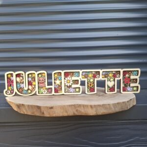 Prénom Juliette bois découpé